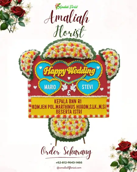 Papan Bunga Pernikahan Sinarlaut
